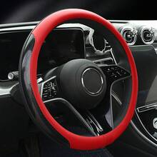 Universelle Kunstleder Lenkradabdeckung mit Innenkreis - rutschfest, langanhaltend, leicht zu reinigen, universelle Passform für die meisten Fahrzeuge (38cm), Autoradabdeckung, strapazierfähiges Material, angenehmer Griff, Autozubehör