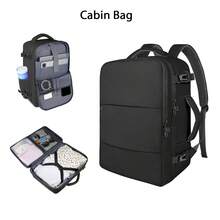 Taygeer Cabin Bag Fits Easy Jet 45*36*20 / Ryanair 40*30*20, Airline Approved Underseat Travel Backpack With Laptop Compartment, Carry On Luggage - Black - View 2
