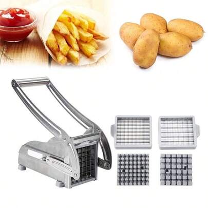 WWFW Kartoffelstreifenschneider, kommerzielle Haushaltsgurken-Rettich-Kartoffelsalat-Schneidemaschine