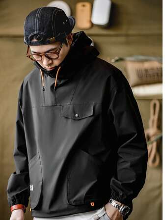 1pc Hooded Sweatshirt Jacket, Suitable For Spring/Autumn, Featuring Christmas, Halloween, Thanksgiving, Valentine's Day, Father's Day, Easter, Ramadan, New Year Designs, Outdoor Windproof With Multiple Pockets