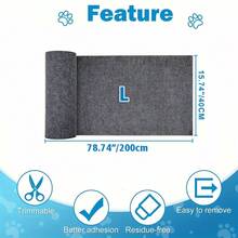 1pc Self-Adhesive Cat Scratching Mat For Walls, Carpets, Sofas & Furniture Protection, Suitable For Cat Scratching Posts Anti Cat Scratch Mat Trimmable Self-Adhesive Carpet Mat Pad Cat Pet Scratcher Furniture Couch Corner Indoor Sofa Wall Protector,Cat Scratching Supplies