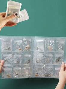 1pc Clear Seal Stamp Storage Folder, Plastic Storage Photo Album, Seal Bag Storage Keeper, Card Folder Storage Bag, For DIY Scrapbooking Art Craf