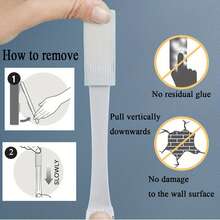 12 pares (24 piezas) de tiras para colgar cuadros sin taladrar - Ganchos de pared adhesivos doble cara, aptos para marcos y obras de arte, cinta adhesiva resistente al agua sin dejar rastro, juego de colgado de cuadros de alta resistencia, tiras para colgar cuadros sin taladrar, cinta adhesiva de doble cara para montar en la pared, apta para marcos - sin daños, resistente al agua, fácil de instalar y quitar, perfecta para la decoración del hogar