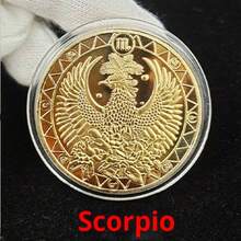 1 枚 12 生肖纪念币、3D 浮雕纪念金币、金属纪念章、收藏玩具、装饰品 - 生日礼物、复活节礼物、万圣节礼物、圣诞节礼物、完美礼物、纪念品