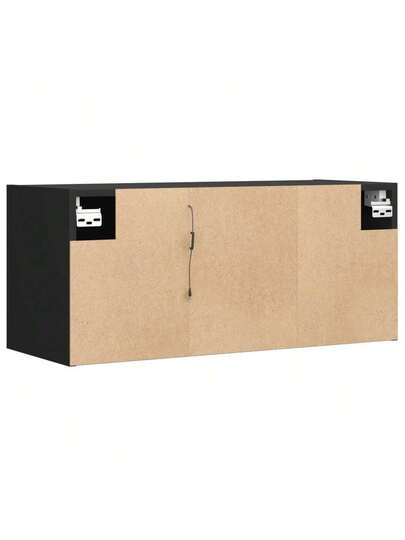 VidaXL TV Wand Unit LED Lighting 80x31x35 Cm Zwart view 8