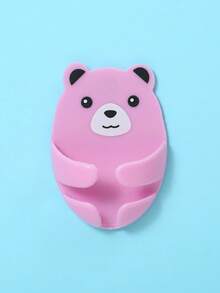 1 buc. Cârlig adeziv pentru ursuleți mici, montat pe perete, fără burghiu, material plastic, ușor și compact, nu va cădea, potrivit pentru uz casnic și bucătărie, cârlig pentru decor de Crăciun, culoare aleatorie