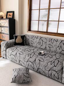 1件装经典弹力沙发套，T型靠垫设计 - 可机洗面料，抗菌柔软，适用于扶手椅、双人沙发、三人沙发和四人沙发