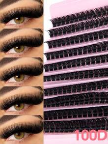 8-16mm Curl D DIY 200pcs Cluster Eye Lashes, 100D/80D60D/50D/40D/30D Extensions Fluffy Volumized Individual False Eyelashes, Faux Mink Lashes, Reusable DIY Lash Extensions For Beginners At Home Gift For Women & Girllash Clusters,Eyelash Clusters,Individual Eyelashes,Lashes,Fake Lashes