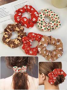 Christmas Hair Tie - Santa, Reindeer, Snowman, Tree Designs - Pastel & Vibrant Colors - Hair Scrunchie For Women, - Holiday Party, Everyday Hairstyles - Festive Hair Accessories Gift, Christmas Hair Accessories, Christmas Themed Hairpiece, Soft Fabric Scrunchie,Children's Christmas Hair Accessories Scrunchie Headdress Hair Accessories Christmas Accessories Holiday Gift Hair Band,Gifts,Travel,Gifts For Women,Hair Stuff,Stocking Stuffers