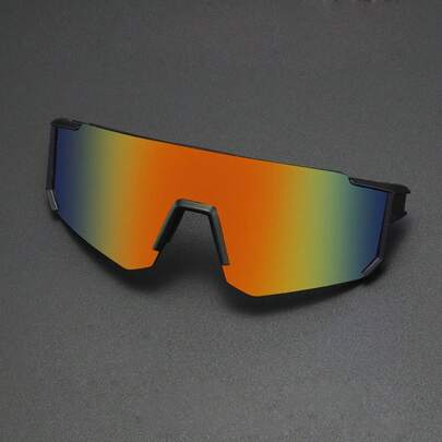 1/2 par de gafas de PC de estilo casual y sobredimensionadas, con lentes decorativas, adecuadas para el ocio y la vida diaria