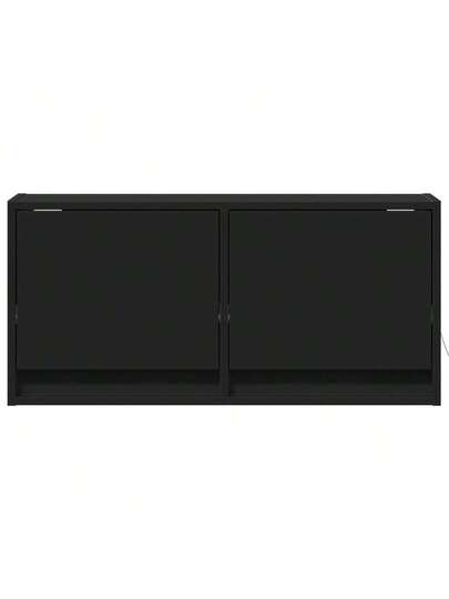 VidaXL TV Wand Unit LED Lighting 80x31x35 Cm Zwart view 6