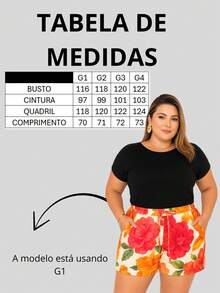 PLUS SIZE BLOUSE PLAIN CASUAL MODERN BASIC CURRENT CONTEMPORARY VISCOLYCRA - Negro - Ver 6
