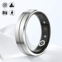 SIMSONLAB Damen/Herren Smart Ring - 5ATM wasserdicht, Kalorienverbrauch zählen, Unterstützung für mehrere Sportarten und Modi, Fotokontrolle, kabellose Sprachsteuerung, leicht und bequem, kompatibel mit Android und iOS.