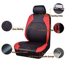 Funda Universal Para Asiento De Accesorios Autos 9pzs - Rojo - Ver 7