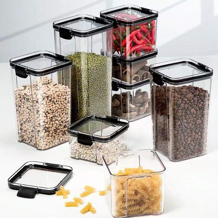 1 pieza Frasco sellado para almacenamiento de alimentos, organizador de cocina, recipiente a prueba de humedad e insectos, resistente al frío y al calor, material, herramienta de cocina, adecuado para almacenar granos, productos secos, aperitivos, arroz, trigo, nueces, frijoles, azúcar y talla grande