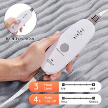 Electric Heated Blanket, 10 Hours Auto Shut Off 9 Heating Levels Heating Blanket With Dual Control, Soft Warm Heated Blanket Fast Heating Christmas Gifts,Hand Warmers,Gifts For Men,Stocking Stuffers,Hand Warmers Rechargeable