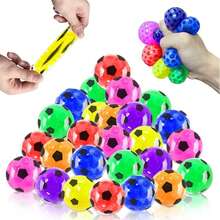30er Pack Mini Stressball Set Fidget Spielzeug für Kinder, bunte Fußball Quetsch Stressabbau Bälle, Kawaii Quetschies Stressbälle im Großpackung für Klassenpreise, Partytüten Geschenke