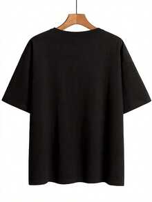 Twilight: Camiseta con estampado de la saga Crepúsculo, ideal para fans de la película. Camiseta oversized para damas en colores blanco y negro con estampados de letras, flores y anime. Diseño trendy combinado con elementos de estampado, estilo casual, con función de adelgazar, pieza básica y versátil, divertida y ideal para atuendo diario, vacaciones y looks callejeros.