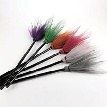 Detachable Witch Broom, Multi-Color Options, Halloween Party Decor, Wizard Costume Prop
