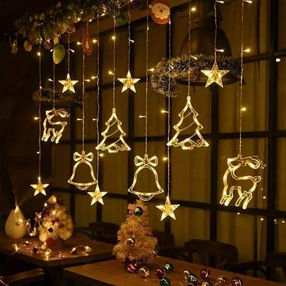 1 pièce Guirlande lumineuse de 135 pouces en forme de renne, lumière de décoration de Noël - Alimentée par USB/Batterie, à utiliser à l'intérieur pour la décoration de Noël et du Nouvel An, les studios de photographie de mariage afin de créer une atmosphère festive chaleureuse. Idéal pour l'éclairage de Noël intérieur, les décorations de sapin de Noël, les arbres de Noël, les lumières de Noël