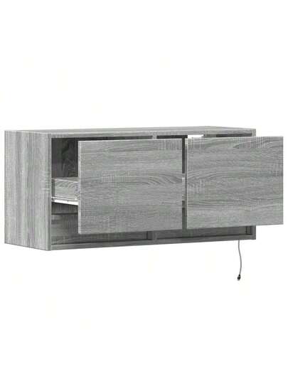 VidaXL TV Wand Unit LED 80x31x35 Cm Grijs Sonoma Oak view 9