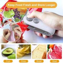 Bag Sealer With Magnetic, Rechargeable Handheld Heat Sealing Machine For Package Or Keeping Food Fresh - 白色 - 查看 3