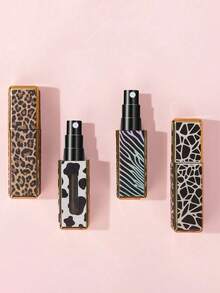 1pc 5ml Square Refillable Spray Bottle, Portable Perfume Travel Bottle, DIY Cosmetic Storage Bottle. Leopard Texture Square Perfume Refill Bottle, Portable Travel Bottle Can Be Directly Filled With Perfume, Reusable. - Multicolor - View 7