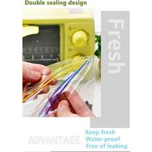 20/60/100pcs ( Pack) | Transparent Minimalist Style | Families/Meal Preppers | Thickened+Airtight+Freezer-Friendly | Clear Food Storage Bags (Ziplock) | Home-Size (Fridge/Freezer/Meal Prep) - Random Color - View 10