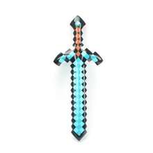 1pc PVC Inflatable Pixel Mosaic Checkered Sword Toy Prop
