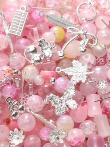 50克/包混合玻璃珠银色金属饰品隔珠适用于珠宝制作DIY手链项链脚链特殊手工工艺用品 - 混款珠銀色配件 - 查看 15