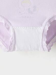 Balabala 女童纯棉抗菌三角内裤3条装 - 紫黃色調 - 查看 6