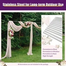 YUNRUX Heavy Duty 6M X 3M Wedding Backdrop Stage Stand Pipe And Drape Kit Curtain Frame Party Decoration - White - View 5
