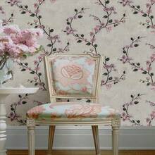 1 Roll Of Beige Pink Plum Blossom Peeling Self-Adhesive Wallpaper PVC Vinyl Self-Adhesive Touch Paper Suitable For Bedroom Renovation Living Room Stickers Dormitory Hotel Renovation Home Decoration And Furniture Renovation Wall Stickers DIY17.7 In X 393.7/196.8/118.1/39.3 In