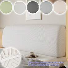 1 pieza, Cubierta para cabecero de cama de terciopelo jacquard, protector de cabecera elástico y antipolvo. La tela es elástica y adecuada para alturas de cabecera de 60-70 cm, suave y amigable con la piel, accesorio para el dormitorio