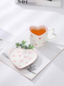 1 件畅销陶瓷大号 300ml 马克杯，明星同款，返校/毕业季，派对/家居礼物，咖啡/牛奶杯，心形 - 彩色 - 查看 3