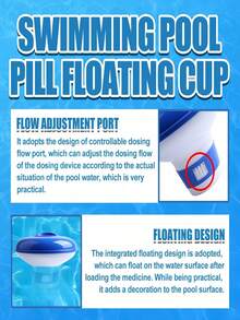 1pcwimming Pool Floating Effervescent Tablet Float, Swimming Pool Automatic Dosing Device, Swimming Pool Water Quality Cleaning And Disinfection Floating Device, Suitable For Home Swimming Pools, Aquariums, Water Parks And Other Occasions.