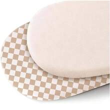 2 Packungen Baby Musselin Stubenwagen Laken, atmungsaktiv, elastisch, kuschelig, passgenau Baumwoll-Stubenwagen Matratzen Laken für Baby Jungen und -mädchen, passend für ovale und rechteckige Wiegen, 33"x17"