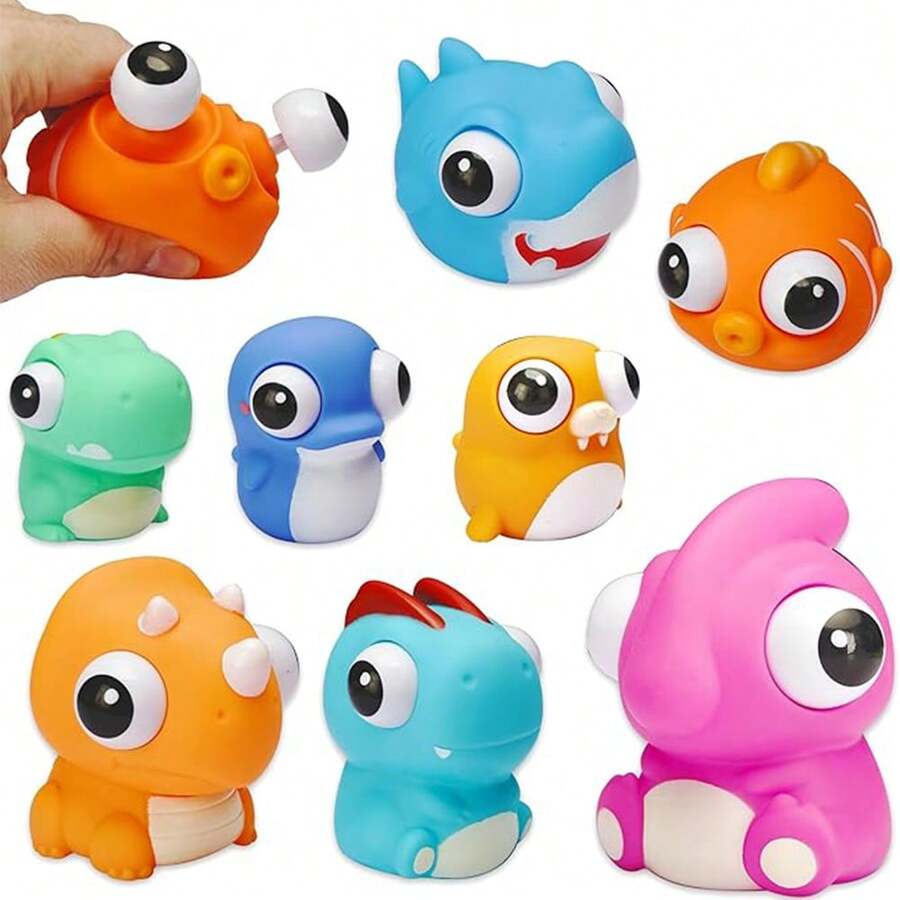 Đồ chơi bóp hình động vật (1/2/5/12 món), bóp để mắt bật ra bất ngờ, đồ chơi giảm căng thẳng, đồ chơi kích thích giác quan, quà tặng sinh nhật/Giáng sinh/Ngày lễ tình nhân cho trẻ em - Nhiều màu - Xem 1