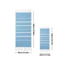 1 Stück Türkisches Handtuch, gestreiftes Mikrofaser Strandtuch für Camping Schwimmen Reisen, schnelltrocknend, multifunktionales Quasten-Geschirrtuch, nicht klebrig am Sand, leichtes Strandtuch für Beauty Salon, Zuhause, Badezimmer, Dusche, Handtücher für Beauty Salon, Hotel, Sport, Zuhause Essentials, Handtuch, Hautpflege Badetuch