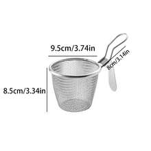 2 Peças Coador, Cesta de Aço Inoxidável para Massa, Cesta Coadora de Massa, Cesta de Fritura, Cesta de Fritura de Aço Inoxidável, Coador de Cesta de Fritura Doméstica, Ferramentas de Cozinha para Fritura de Alimentos, Suprimentos de Cozinha, Utensílios de Cozinha