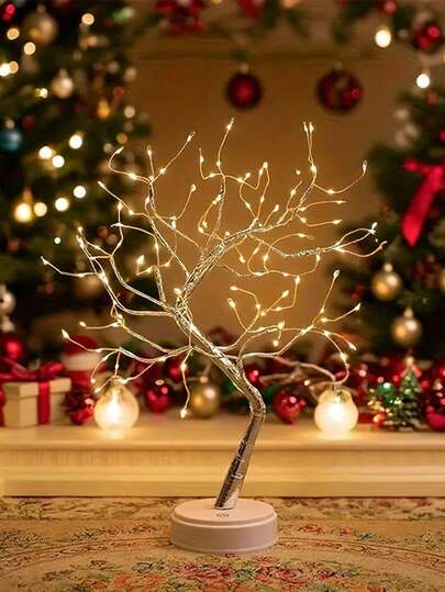 1 قطعة إضاءة ليلية عيد الميلاد، أضواء جنية سلك نحاسي LED، تعمل بالبطارية/USB، مصباح ديكور عيد، أضواء جنية داخلية لديكور المنزل، حفلة عيد ميلاد، حفل زفاف، غرفة نوم، مكتب، غرفة طعام، بار، حفلة حديقة، مناسبة لعيد الميلاد، عيد الحب، ويمكن استخدامها كهدية عيد