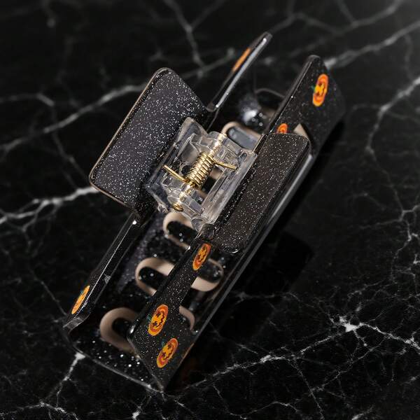 1pc Halloween Black Square Hollow Pumpkin Hair Claw Clip, Minimalist Pumpkin Hair Clip,Fall,Hair,Hair Accessories,Hair Accessories For Women,Travel,Hair Accessories,Accessories Women,Hair Accessory,Hair Accessories Women,Hair Tools,Hair Stuff,Stuff,Beauty Accessories,Gifts,Travel,Gifts For Women,Hair Stuff,Stocking Stuffers