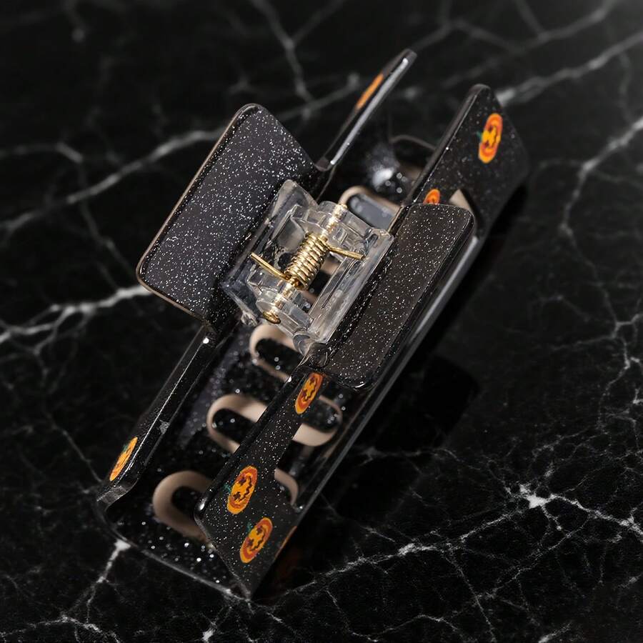 1pc Halloween Black Square Hollow Pumpkin Hair Claw Clip, Minimalist Pumpkin Hair Clip,Fall,Hair,Hair Accessories,Hair Accessories For Women,Travel,Hair Accessories,Accessories Women,Hair Accessory,Hair Accessories Women,Hair Tools,Hair Stuff,Stuff,Beauty Accessories,Gifts,Travel,Gifts For Women,Hair Stuff,Stocking Stuffers