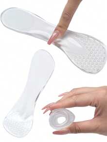 QKC 1双女士软底舒适硅胶鞋垫，凉鞋，高跟鞋通用 - 無色 - 查看 6