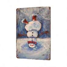 Rustic Christmas Metal Sign Plaque Custom Festive Wall Art For Winter Home Or Gift Decoration Home Decor Christmas Decorations Room Decor