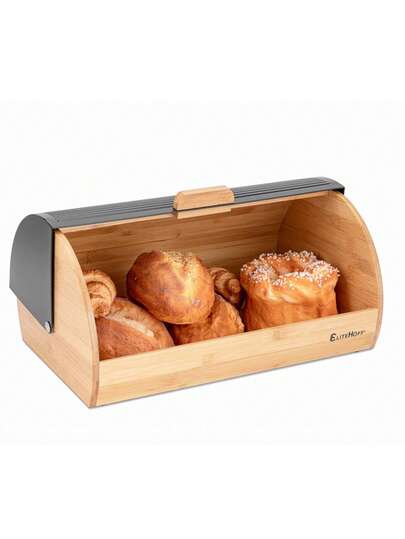 XXL bamboe brooddoos met klapdeksel