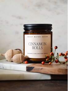 1pc Glass Jar Scented Candle, Autumn Winter Home Decor, Photography Prop, Perfect For Yoga, Camping Essential For Outdoor Lovers, Ideal Birthday, Valentine's, Halloween & Christmas Gift"