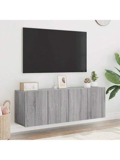 VidaXL TV Cabinets Pcs Wand Mounted 60x30x41 Cm Grijs Sonoma Oak view 4