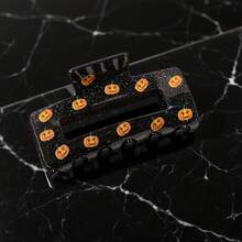 1pc Halloween Black Square Hollow Pumpkin Hair Claw Clip, Minimalist Pumpkin Hair Clip,Fall,Hair,Hair Accessories,Hair Accessories For Women,Travel,Hair Accessories,Accessories Women,Hair Accessory,Hair Accessories Women,Hair Tools,Hair Stuff,Stuff,Beauty Accessories,Gifts,Travel,Gifts For Women,Hair Stuff,Stocking Stuffers