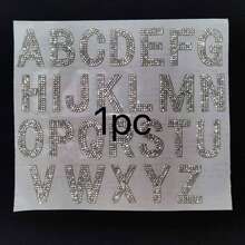 自粘式4cm英文字母鑲嵌貼紙,26個大寫水晶玻璃鑲嵌diy裝飾